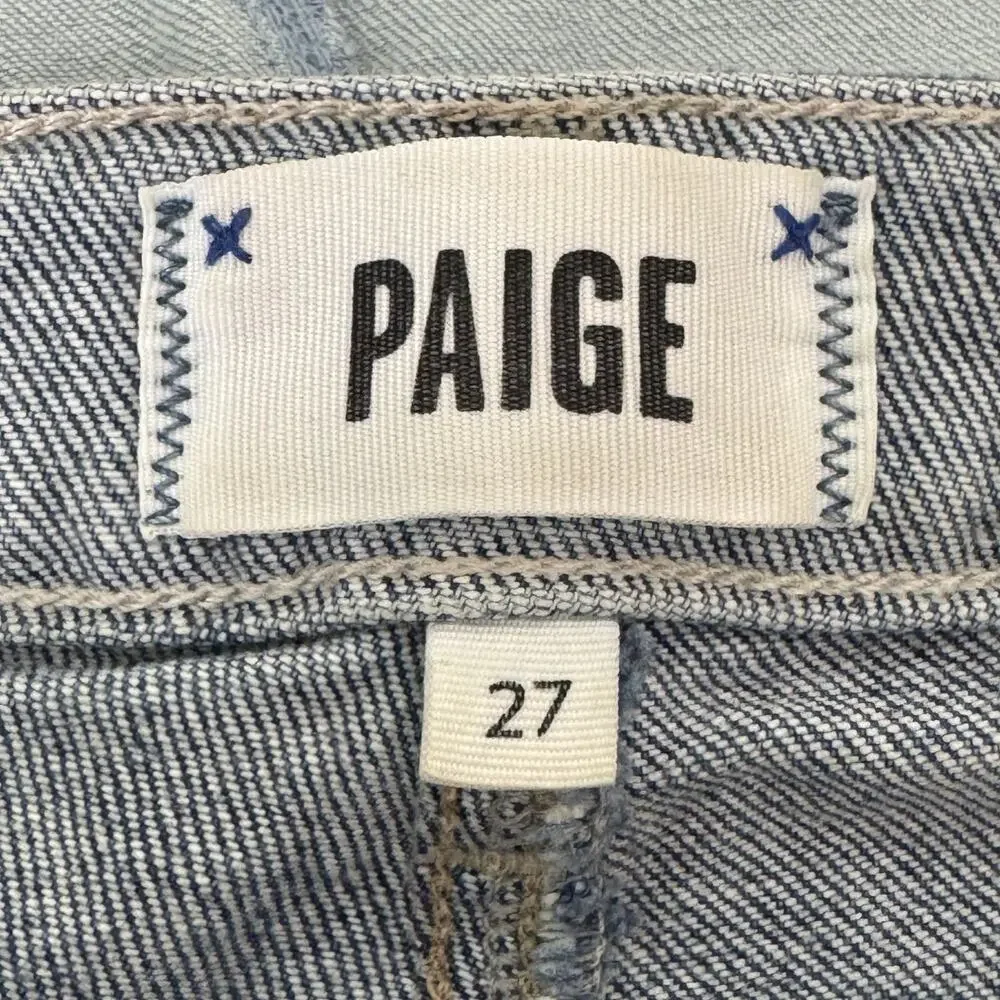 Paige Jeans Womens 27 Colette Crop Flare Blaine Destructed Distressed Raw Hem